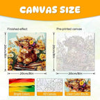 PHANTASYART Highland Cow Paint by Numbers Kit - Image 5