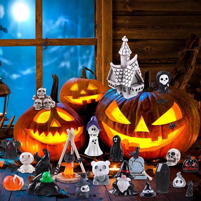 DIYDEC 54pcs Halloween Mini Resin Figures, Tiny Figurines to Hide Toys Little - Image 8