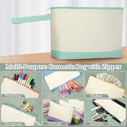 Silkfly 48 Pcs Cotton Canvas Makeup Bags Cosmetic Zipper Bags 10.2 x 5.5 x 2'' - Image 5
