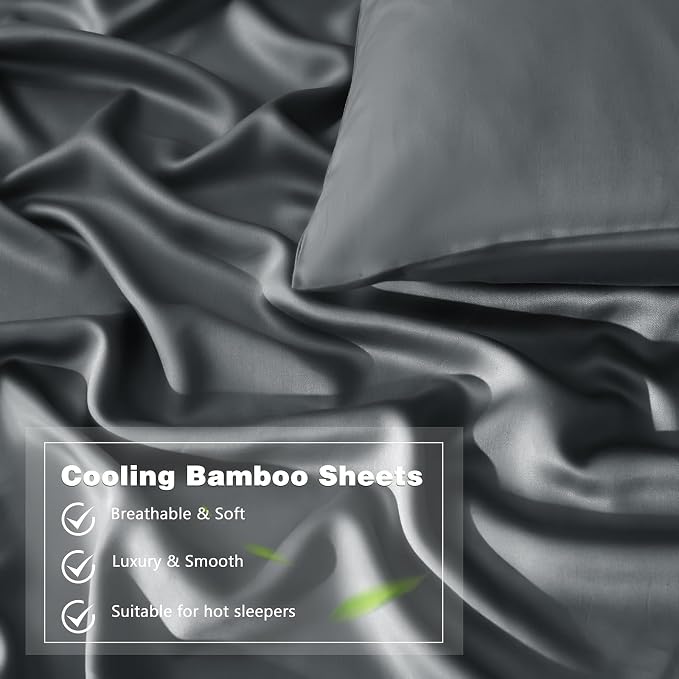 Homiest Cooling Pillow Cases King Size Set of 2, 100% Rayon Derived from Bamboo - Image 4