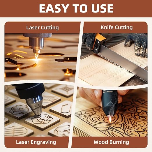 Rowood 6 Pack Mahogany Plywood Sheets 1/8, 3mm Thin Unfinished Craft Wood - Image 4
