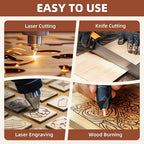 Rowood 6 Pack Oak Plywood Sheets 1/8, 3mm Thin Unfinished Craft Wood - Image 4