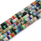 150Pcs 4×2mm Natural Mixed Color Spacer Stone Beads by Nitopupu
