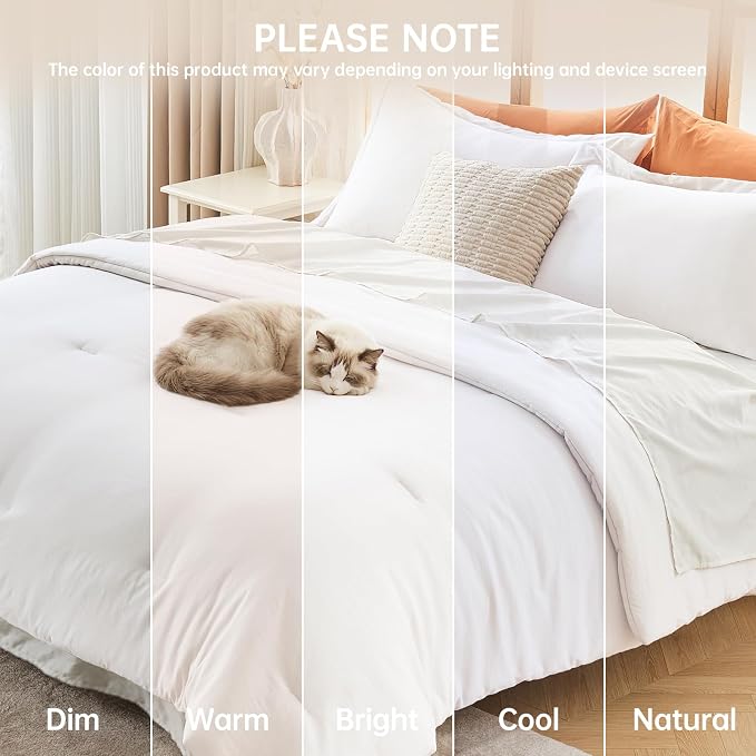 MUXHOMO King Size Comforter Set, All Season Ultra Soft Down Alternative Bedding - Image 9