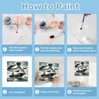 hkejoi Navy Paint by Numbers Kit - Image 7
