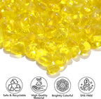 QYGL Yellow Clear Glass Pebbles 0.55LB, Tumbled Sea Glass Stones - Image 2