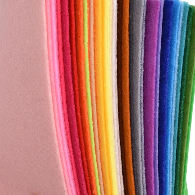 40pcs Coloured Felt Cloth Nonwoven 12 x 12 inches Felt Fabric Sheets DIY Craft - Image 5