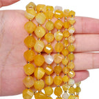 34pcs Natural Yellow Striped Agate Stone Beads - Image 4