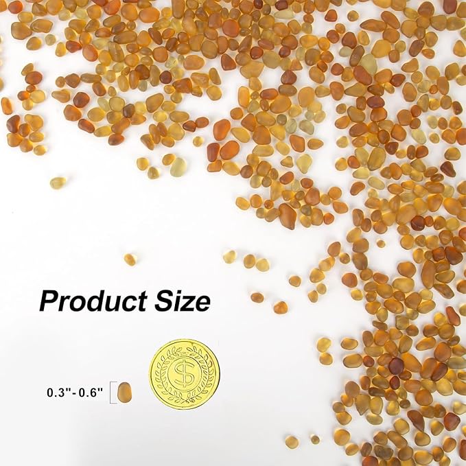 QEQEKAKA Sea Glass Stones for Crafts About 0.5LB Glass Pebbles Gemstones Bulk - Image 2