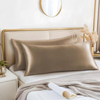 BEDELITE Satin Body Pillow Cover 2 Pack, Super Soft and Cooling Body Pillow - Image 2