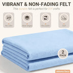 Light Blue Felt Fabric Sheets 18" x 18" 1.6mm Soft Craft Felt | Soft Precut - Image 3