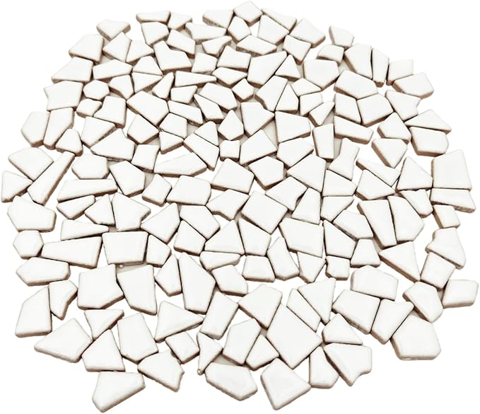 200g Ceramic Mosaic Tiles for Crafts, Irregular Stained Ceramic 0.2"x0.8" - Image 2