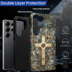 for Samsung Galaxy S25 Ultra Case, Christian Cross Stained Glass Pattern Glossy - Image 3