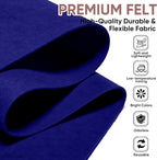 Soft Felt Fabric Sheet 18" x 36", 1.6mm Acrylic Craft Felt, Royal Blue | Soft - Image 6
