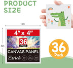 ESRICH Mini Canvases for Painting, 4x4In Canvas in Bulk 36 Pack Small Canvas - Image 2