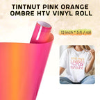 Tintnut Pink Yellow Gradient Heat Transfer Vinyl Roll, stretch washable - Image 2