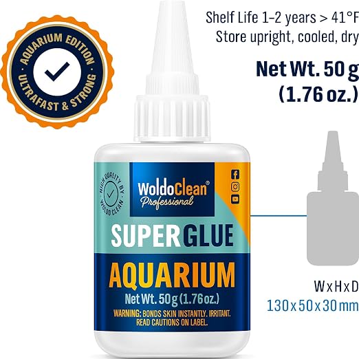 WoldoClean Aquarium Super Glue Gel 50g Fish Safe - Image 8
