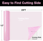 TORC Pink Glitter HTV Heat Transfer Vinyl Large Roll 12 inch x 20 ft Sparkly - Image 2