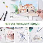 Fuumuui Watercolor Paper Block 7x10 Inch, Smooth Surface 100% Cotton Watercolor - Image 8