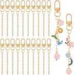 Chuyau 20pcs Gold Keychain Making Kit Swivel Snap Hook Lobster Claw Clasps by chuyau