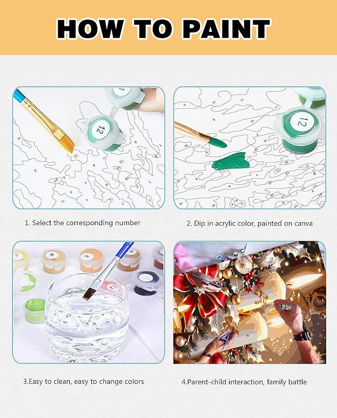 Meothan Paint by Numbers Kit for Adults Beginner 16x20 inch | Christmas Adult - Image 6