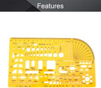 Utoolmart 4355 Architectural Drawing Template Ruler, Designers and Students - Image 3