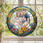 Personalized Family Stained Glass Sun Catcher, Customized Stained Glass Window - Image 5