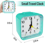 Lamisola Small Battery Operated Analog Alarm Clock, Travel Clock, Quieter - Image 2
