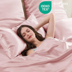 Queen Satin Pillowcase for Hair 2pc, Similar to Silk Pillow Cases, Easier Care - Image 4
