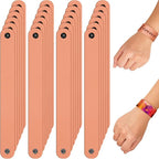 24 Pcs Plain PU Leather Bracelets Blank Snap Bracelets Wrist Cuffs DIY Craft by Patelai