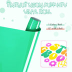 Tintnut Castleton Green Neon Puff HTV Vinyl Roll, easy cut & weed, stretch - Image 2