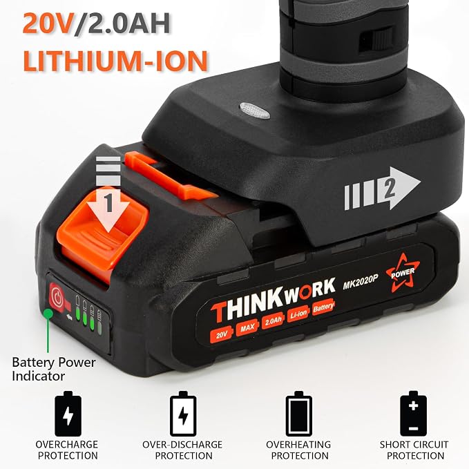 THINKWORK 20V Cordless Hot Glue Gun and Sticks Set, Rechargeable Glue Gun - Image 6