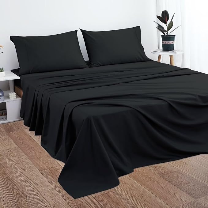 2-Pack Cotton Twin Flat Sheet Only, 600 Thread Count 100% Egyptian Cotton Top - Image 5