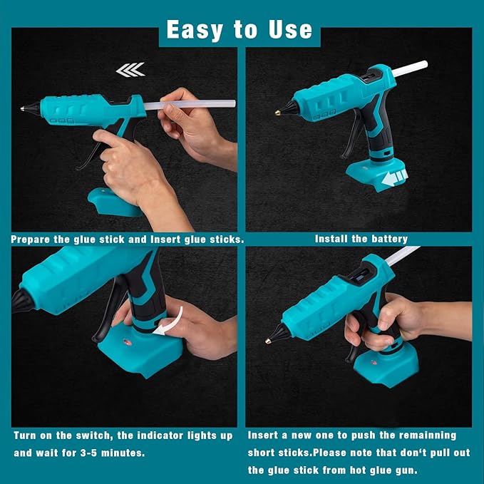 100W Cordless Hot Glue Gun Compatible - Image 5
