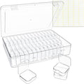 Bead Organizer Box, 60 Pack Small Clear Storage Boxes by HOXILOB