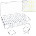 Bead Organizer Box, 60 Pack Small Clear Storage Boxes by HOXILOB