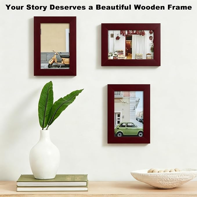 RPJC 4x6 inch Picture Frame Made of Solid Wood and High Definition Glass - Image 4