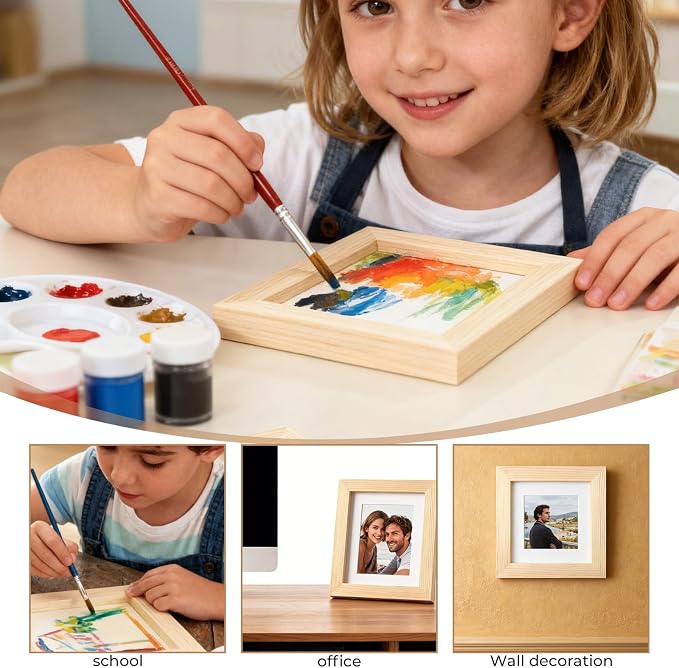 FSWCCK 15 Pack 5 x 5 inch Wood Panel Boards, Unfinished Wood Canvas Panels - Image 7