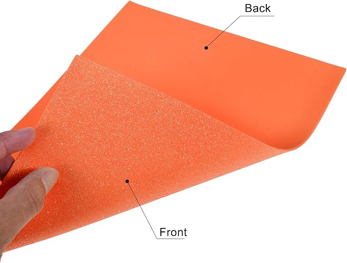uxcell Orange Shiny EVA Foam Sheets 11 x 8 Inch 2mm Thick - Image 4