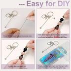 42/84/126 Pcs Beadable Keychain Bars Bulk Blank DIY Beaded Keychain Making - Image 6