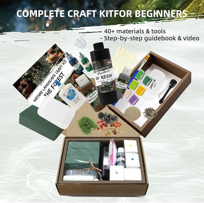 Microland Calming Craft Kits for Adults DIY Zen Forest Landscape Resin Craft - Image 2