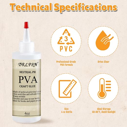 PVA Glue Book Binding, PH Neutral PVA Adhesive, Professional-Grade Strength - Image 4