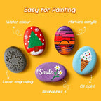 Simetufy 20 PCS Rocks for Painting, 1-2" Natural Flat DIY Painting Rocks - Image 5