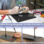 Drdefi Helping Hands Soldering Station, 10X Square Magnifying Glass - Image 4