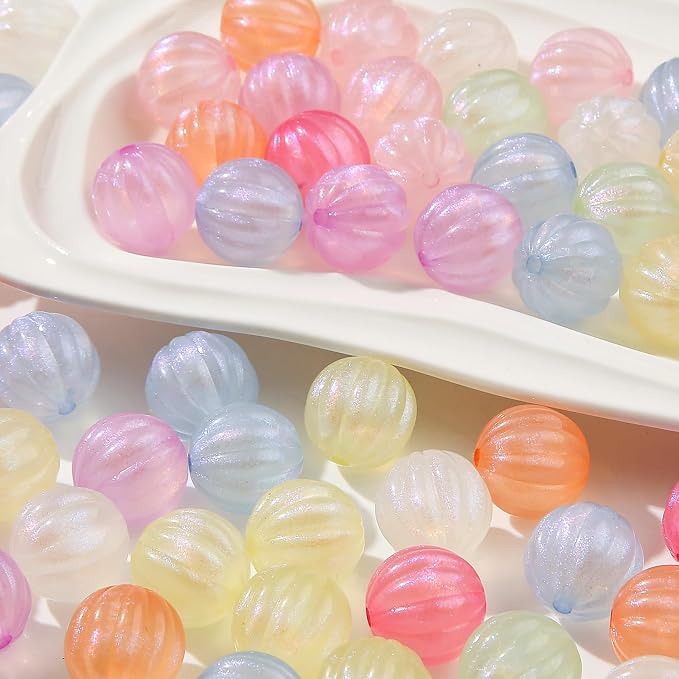 16mm Acrylic Beads 100pcs Cute Colors Spacer Beads Loose Beads - Image 5