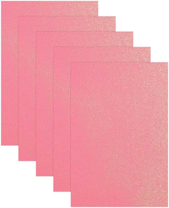 MECCANIXITY 5 Sheets Pure Red Shiny Foam Sheets, 8 Inch x 12 Inch Sparkle EVA by MECCANIXITY