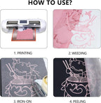 guangyintong Heat Transfer Vinyl Glitter Pink HTV Rolls, Glitter HTV Vinyl - Image 5