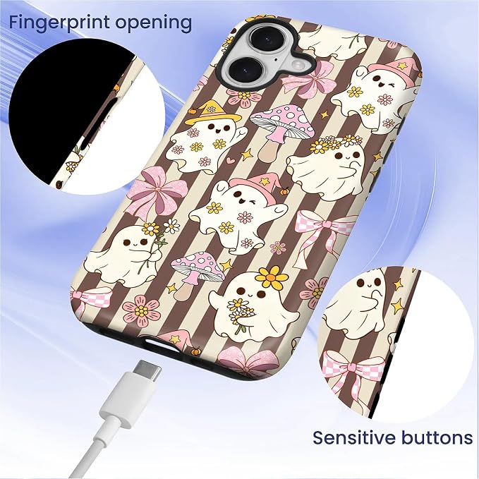 Case for iPhone 17, Scratch Resistant Hybrid Double Layer Hard Shell，Cute - Image 4