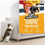 18 Pack Cat Scratch Furniture Protector Tape Sheets – Double-Sided Sticky by PantherArmor