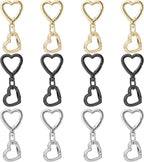 24Pcs Heart Swivel Spring Clasps，Metal Spring Key Chain Hook Clasps，Clip by Unknown